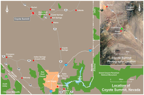 Coyote Summit Location Map