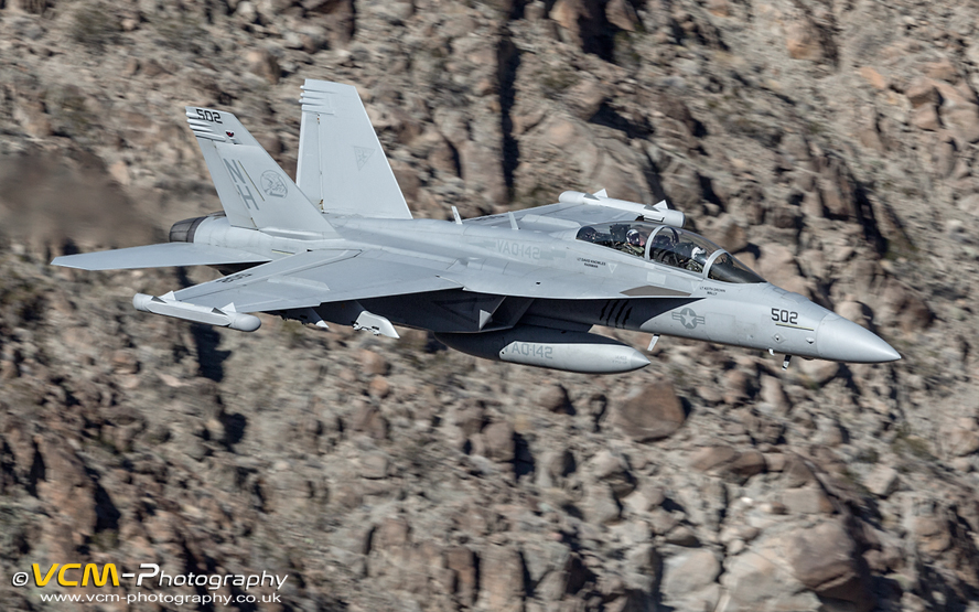 Boeing EA-18G Growler low-level through Rainbow Canyon
