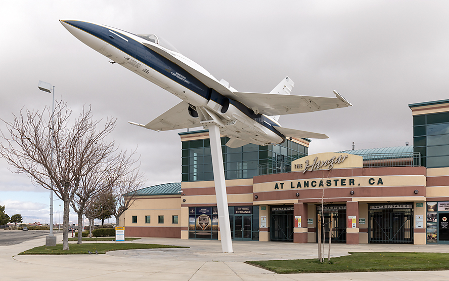 F/A-18A Hornet at Lancaster Municipal Stadium