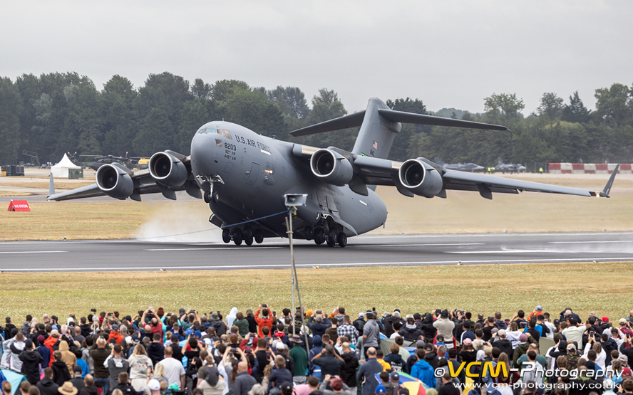 Boeing C-17A Globemaster III departing RAF Fairford